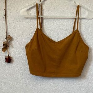 Suede Crop Top